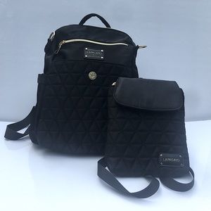 LA PAGAYO WOMEN BLACK BACKPACK WITH A BONUS POUCH BAG